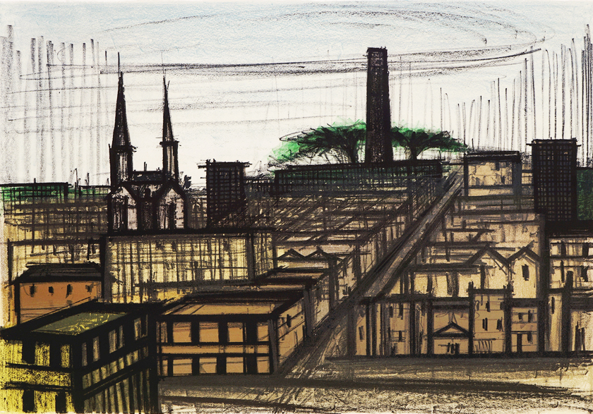ベルナール・ビュッフェの絵画作品　タイトルは、テレグラフヒル No.87